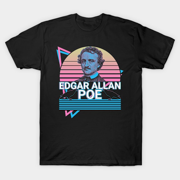 Edgar Allan Poe Vaporwave Aesthetic Retro Gift T-Shirt by Alex21